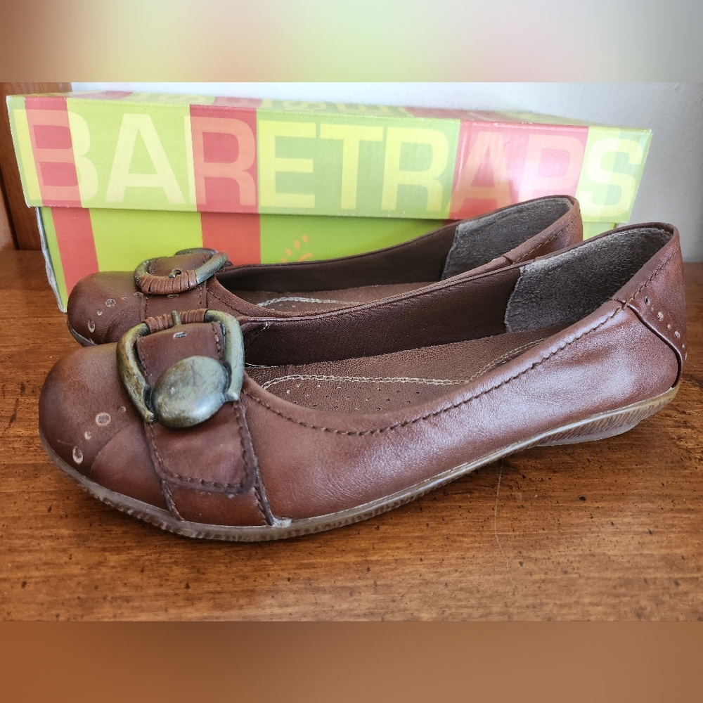 BareTraps Carla Brown Leather Flats Size 6 1/2 M - Picture 4 of 15